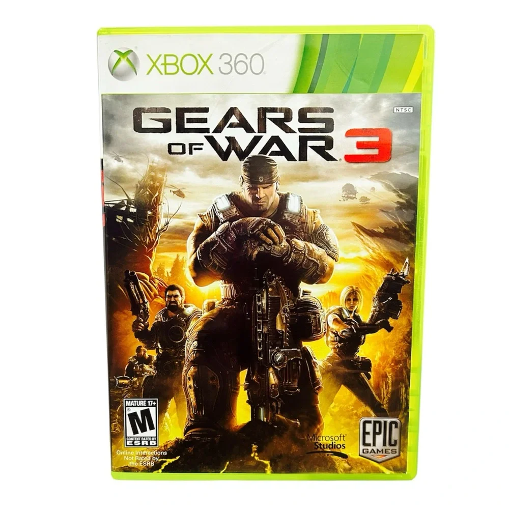 Xbox 360 Gears of War 3 CIB Complete w/ Manual + Sticker Pack Tested Working